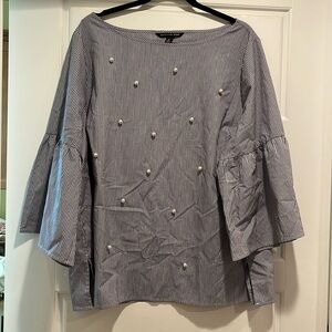 Zac & Rachel Woman, Pearl detail blouse, size 3X